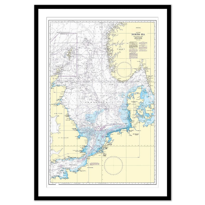 Framed Print - Admiralty Chart 4140 - North Sea