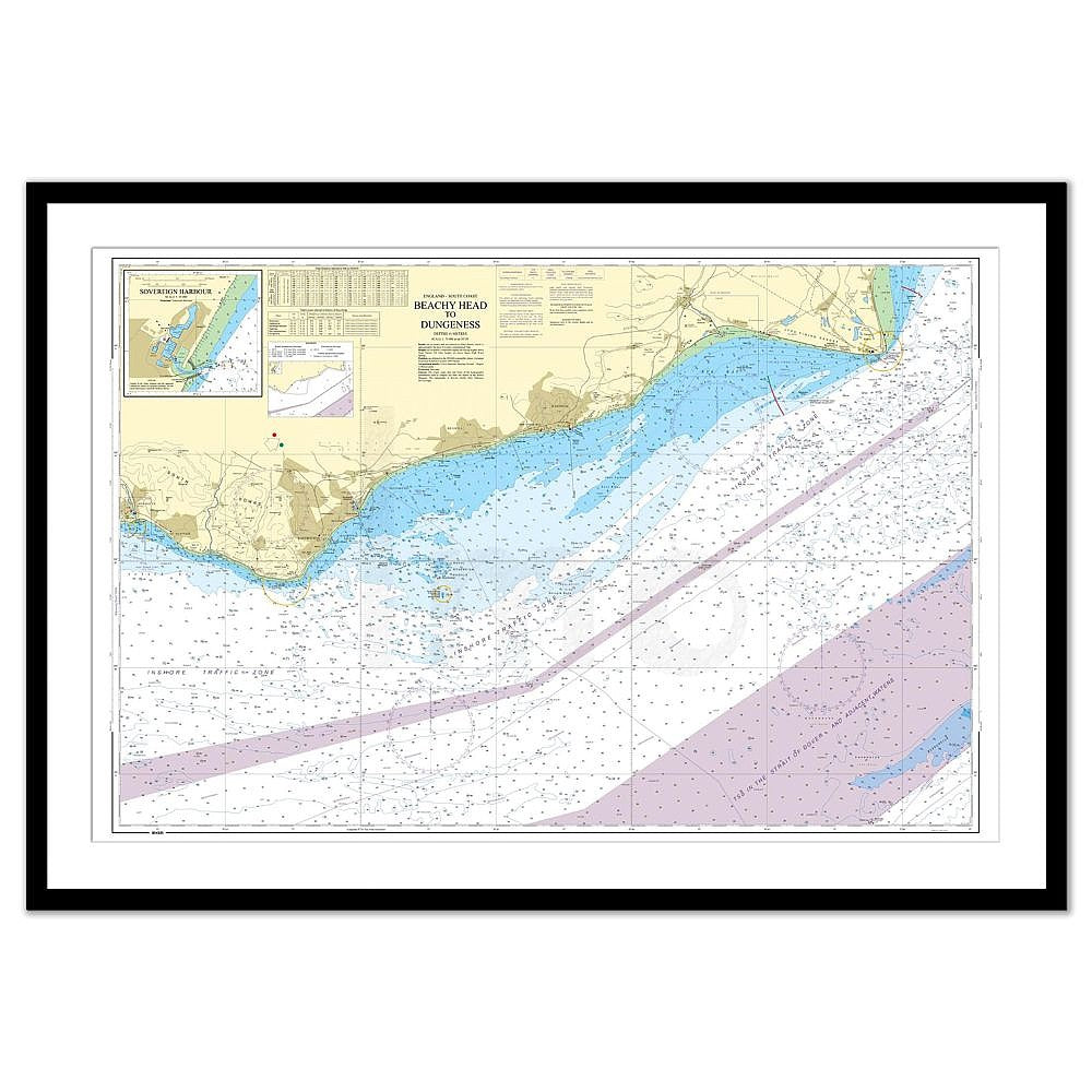 Framed Print - Admiralty Chart 536 - Beachy Head to Dungeness
