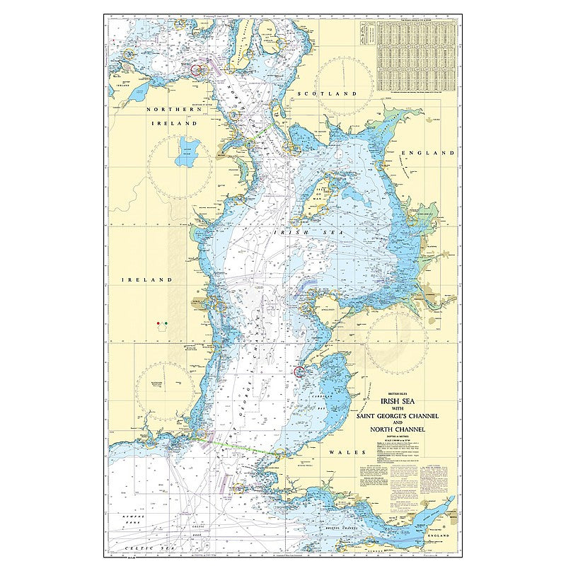 Admiralty Chart Prints 1121 - Irish Sea with Saint George&
