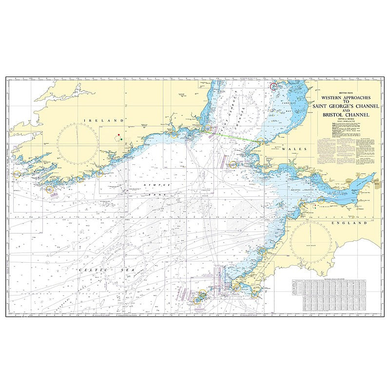 Admiralty Chart Prints 1123 - Western Approaches to St George's Channel & Bristol Channel