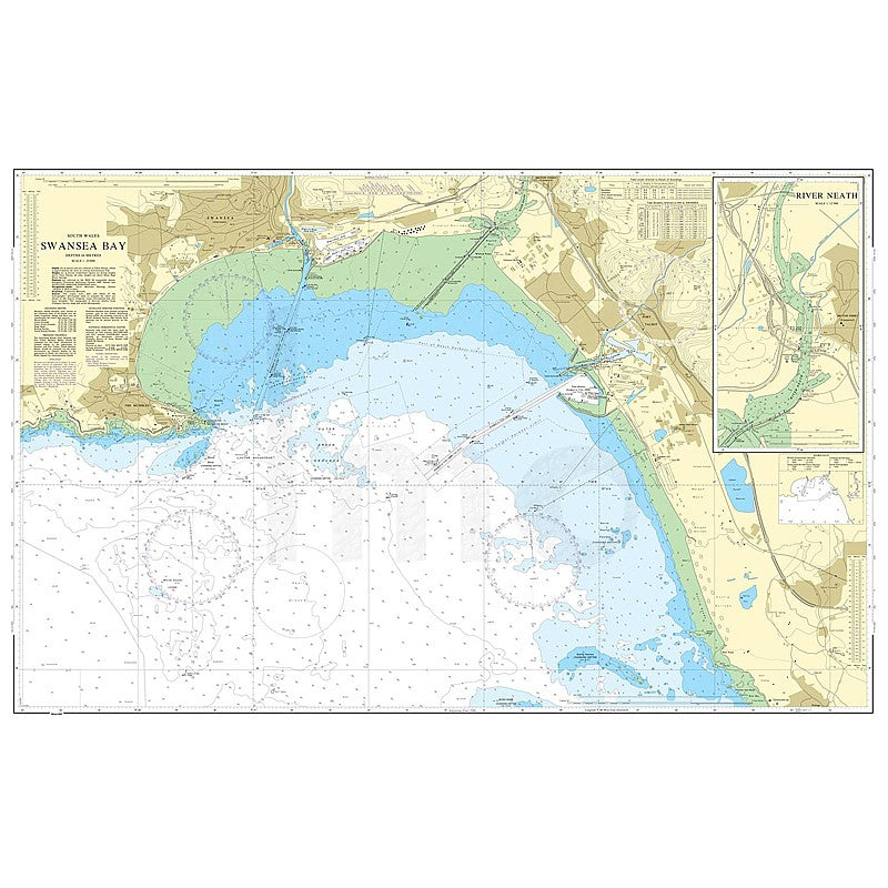 Admiralty Chart Prints 1161 - Swansea Bay