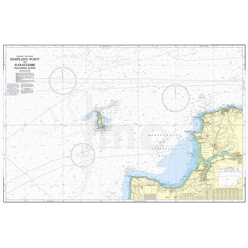 Admiralty Chart Prints 1164 - Hartland Point to Ilfracombe including Lundy