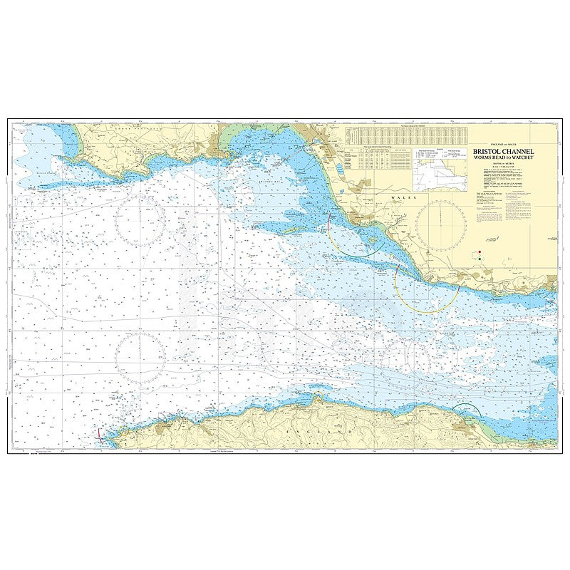 Admiralty Chart Prints 1165 - Bristol Channel Worms Head to Watchet
