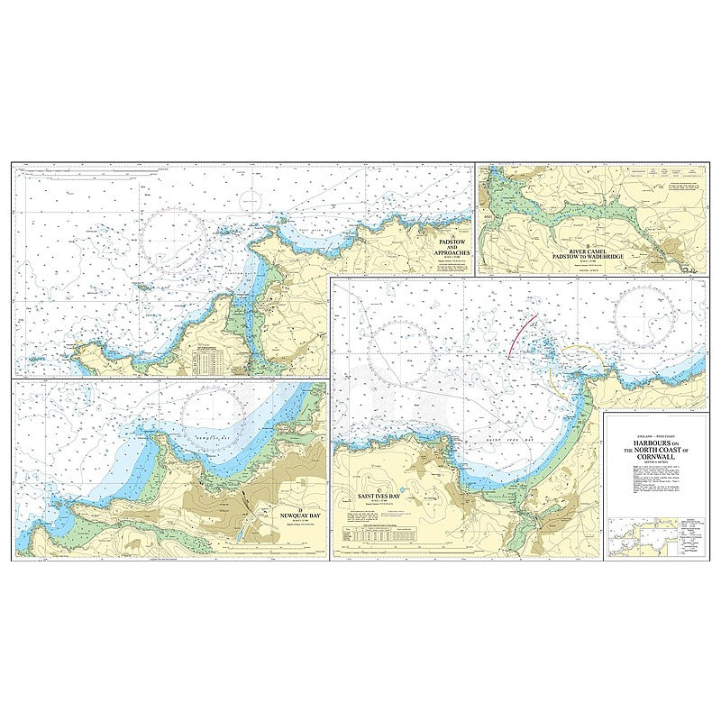 Admiralty Chart Prints 1168 - Harbours on the North Coast of Cornwall