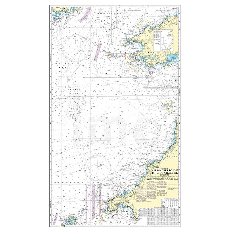 Admiralty Chart Prints 1178 - Approaches to the Bristol Channel