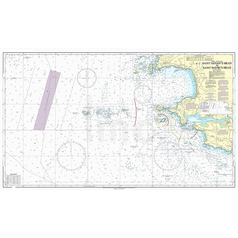 Admiralty Chart Prints 1478 - St Govan's Head to St David's Head