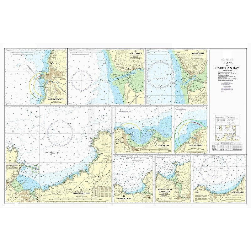 Admiralty Chart Prints 1484 - Plans in Cardigan Bay
