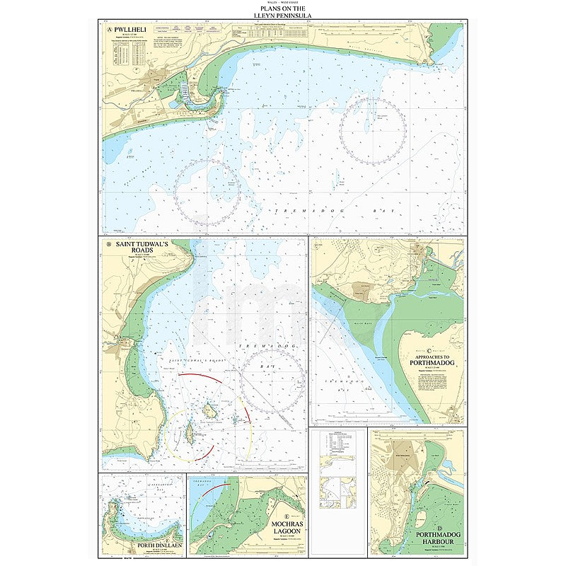 Admiralty Chart Prints 1512 - Plans on the Lleyn Peninsula