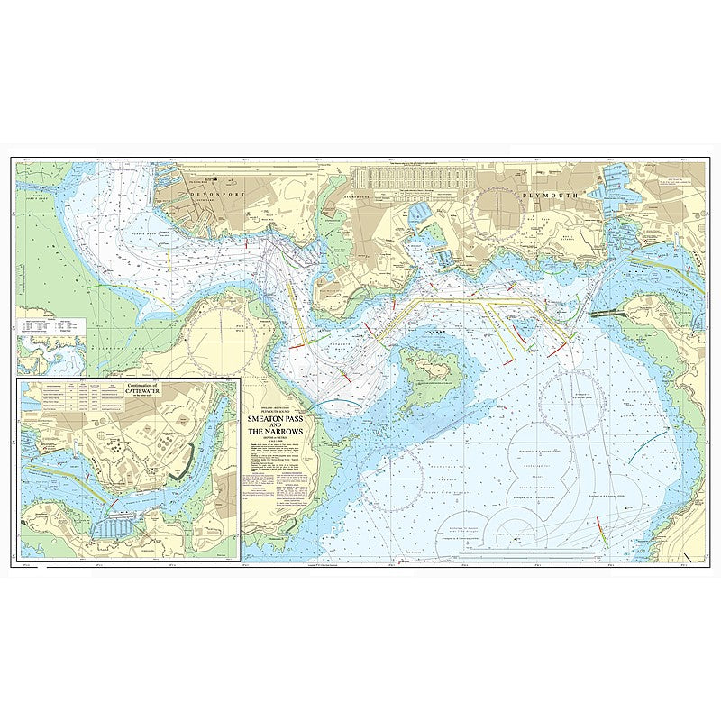 Admiralty Chart Prints 1901 - Smeaton Pass and The Narrows