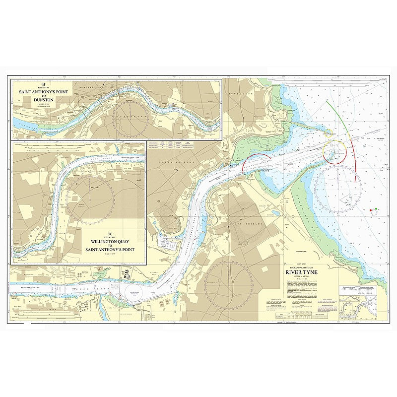 Admiralty Chart Prints 1934 - River Tyne