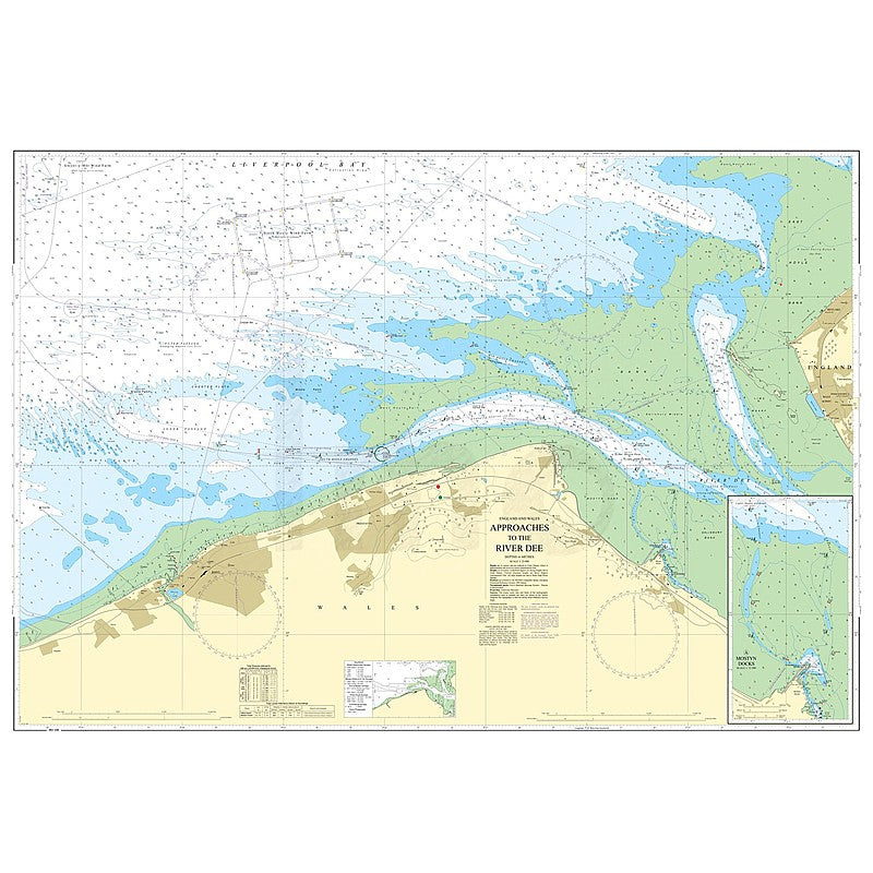 Admiralty Chart Prints 1953 - Approaches to the River Dee