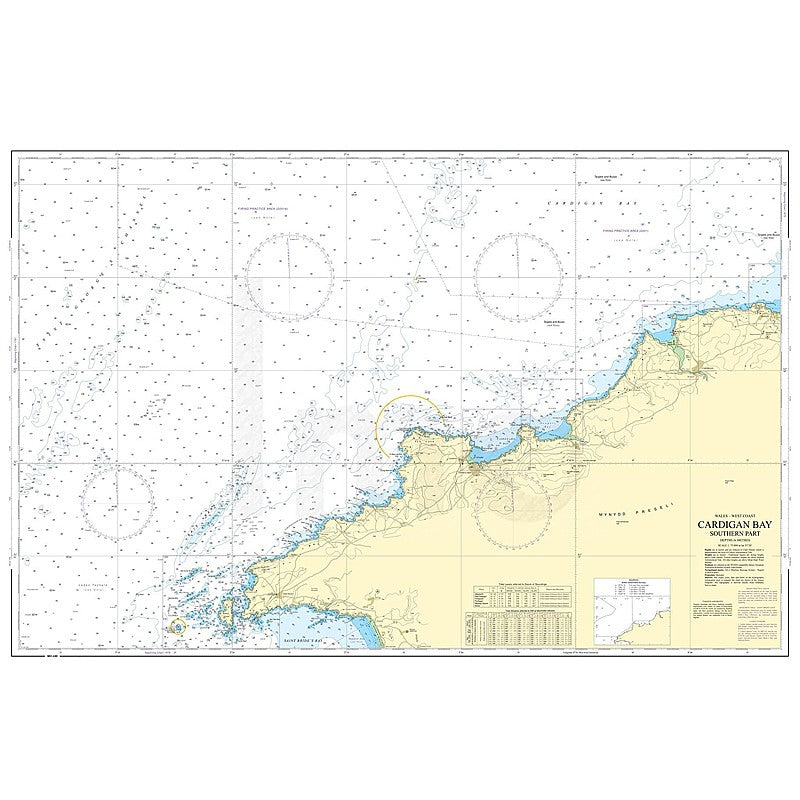 Admiralty Chart Prints 1973 - Cardigan Bay Southern Part