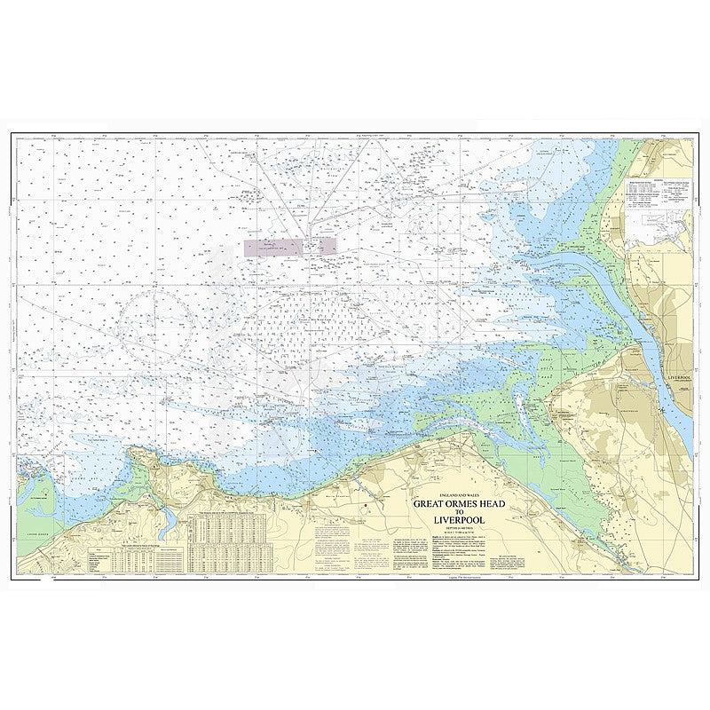 Admiralty Chart Prints 1978 - Great Ormes Head to Liverpool