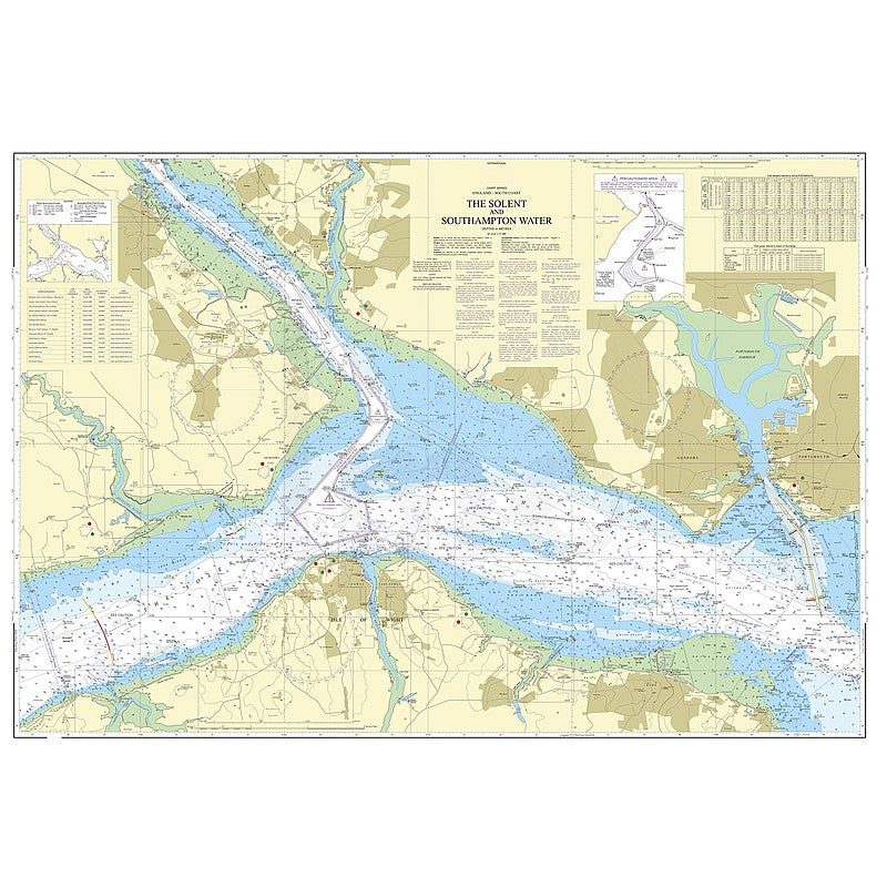 Admiralty Chart Prints 2036 - The Solent and Southampton Water