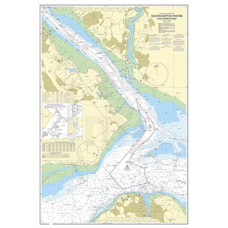 Admiralty Chart Prints 2038 - Southampton Water and Approaches