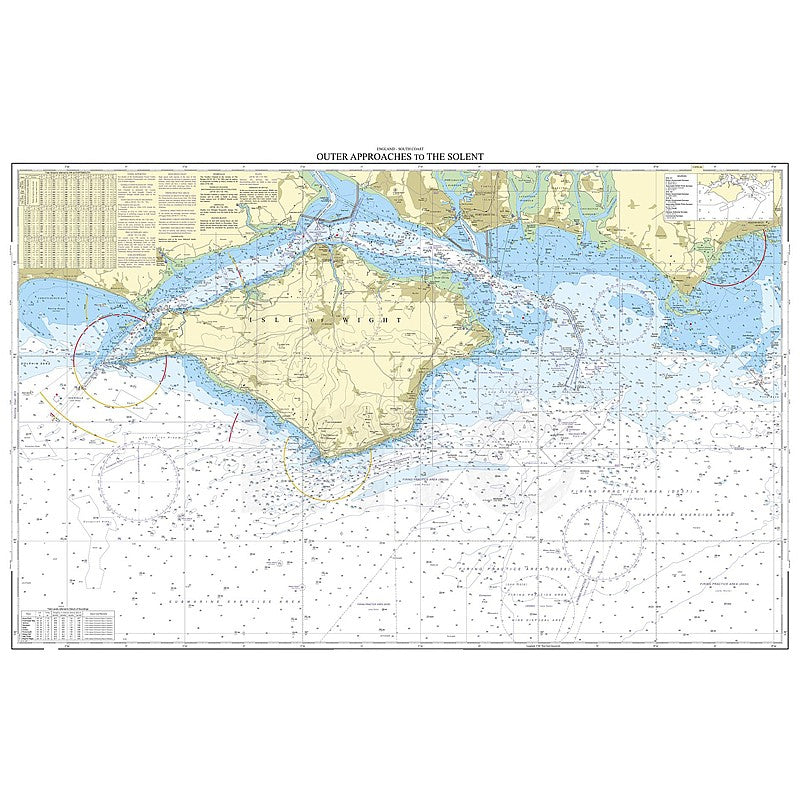 Admiralty Chart Prints 2045 - Outer Approaches to The Solent