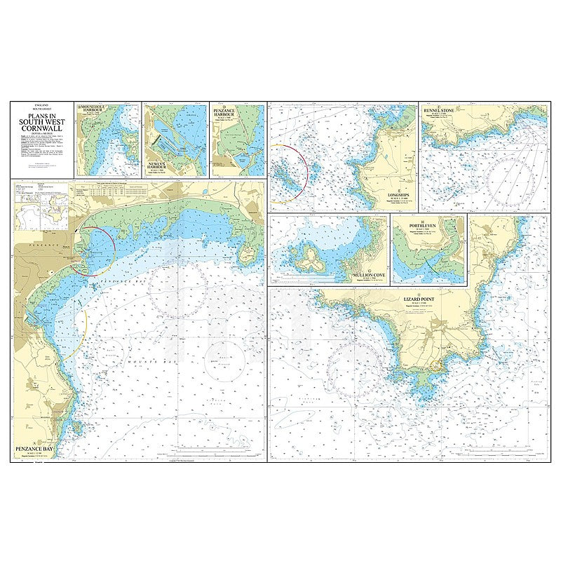 Admiralty Chart Prints 2345 - Plans in South West Cornwall