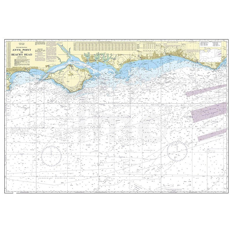 Admiralty Chart Prints 2450 - Anvil Point to Beachy Head including the Isle of Wight
