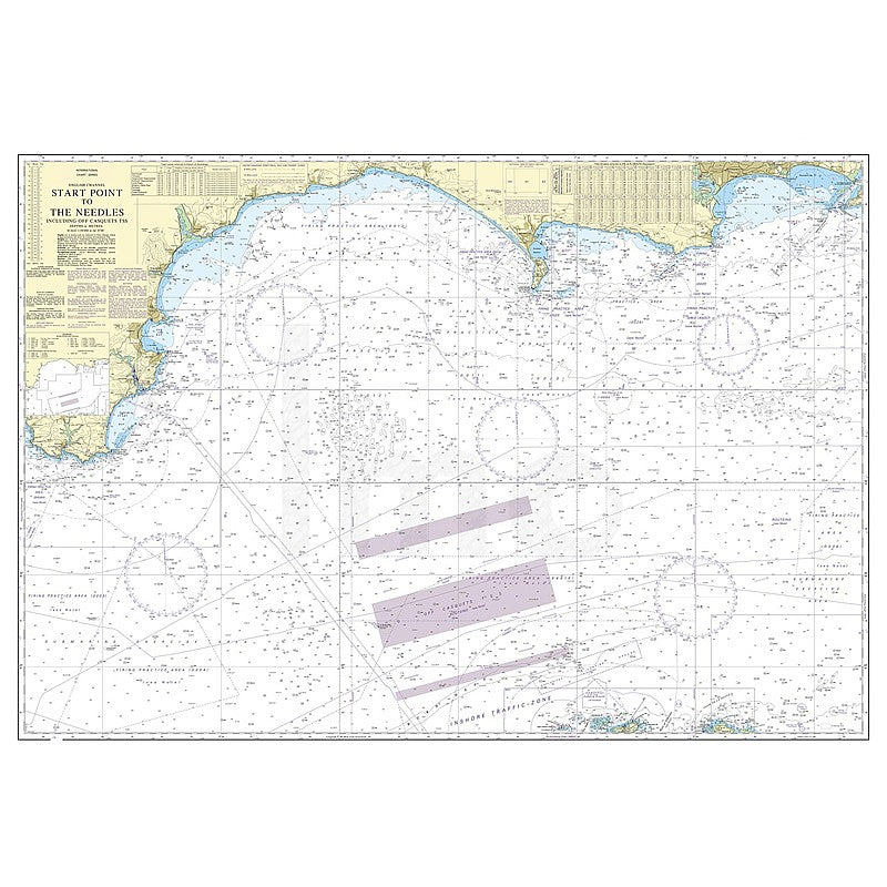 Admiralty Chart Prints 2454 - Start Point to the Needles
