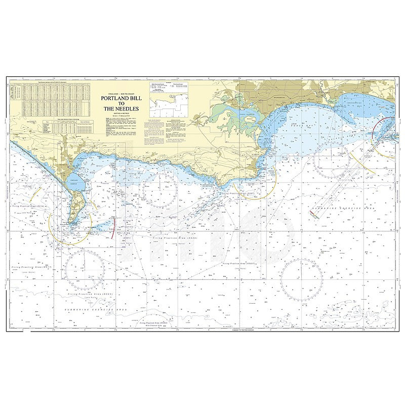 Portland Chart Admiralty Chart Prints 2615 - Bill of Portland to The Needles – Nauticalia