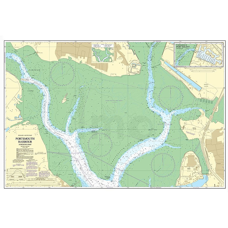 Admiralty Chart Prints 2628 - Portsmouth Harbour Northern Part