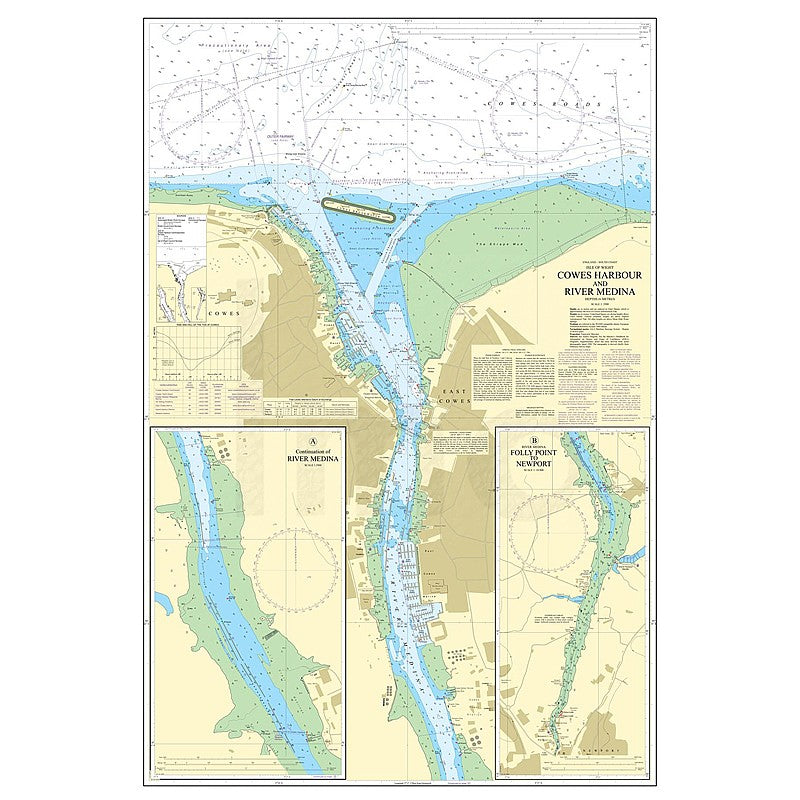 Admiralty Chart Prints 2793 - Cowes Harbour and River Medina