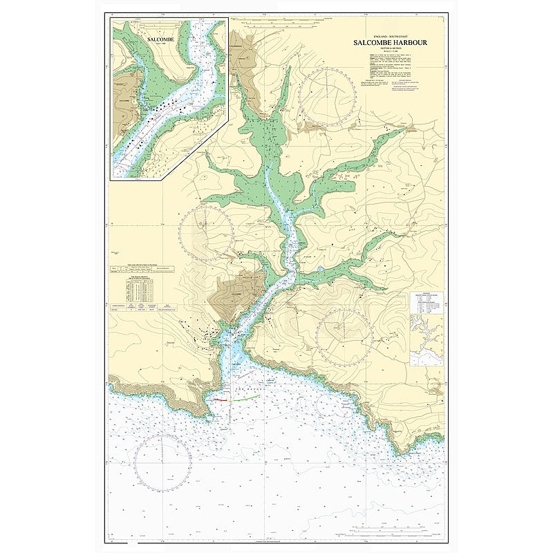 Admiralty Chart Prints 28 - Salcombe Harbour