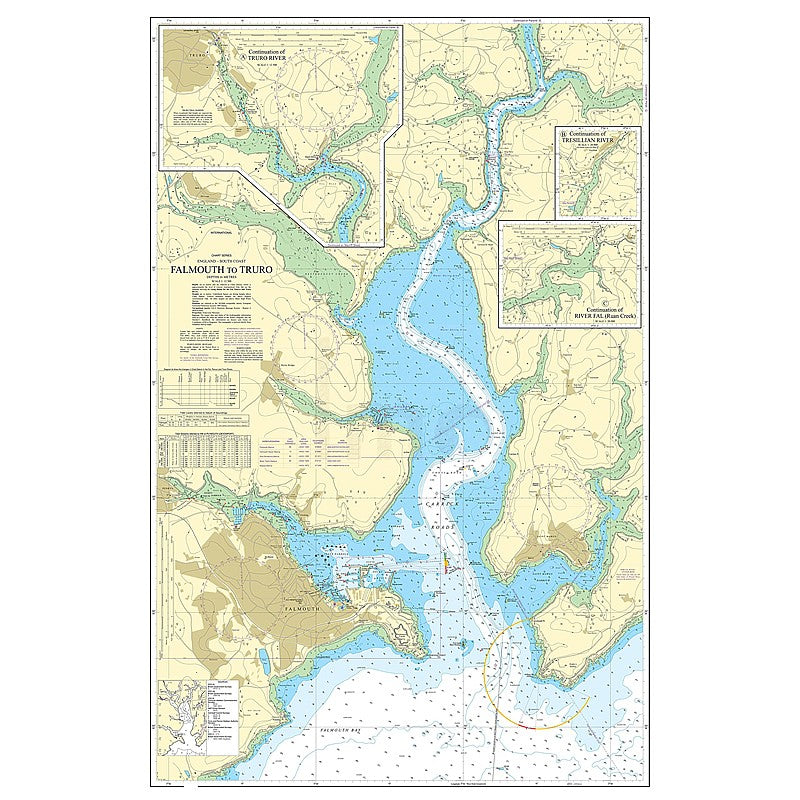 Admiralty Chart Prints 32 - Falmouth to Truro