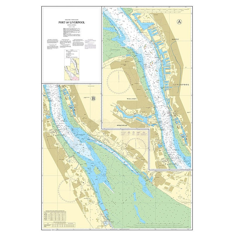 Admiralty Chart Prints 3490 - Port of Liverpool