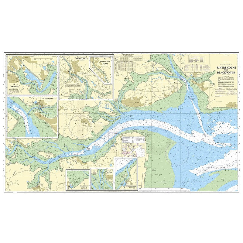 Admiralty Chart Prints 3741 - Rivers Colne and Blackwater