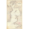 Vintage Nautical Chart - Admiralty Chart 1824a - East Coast of Ireland
